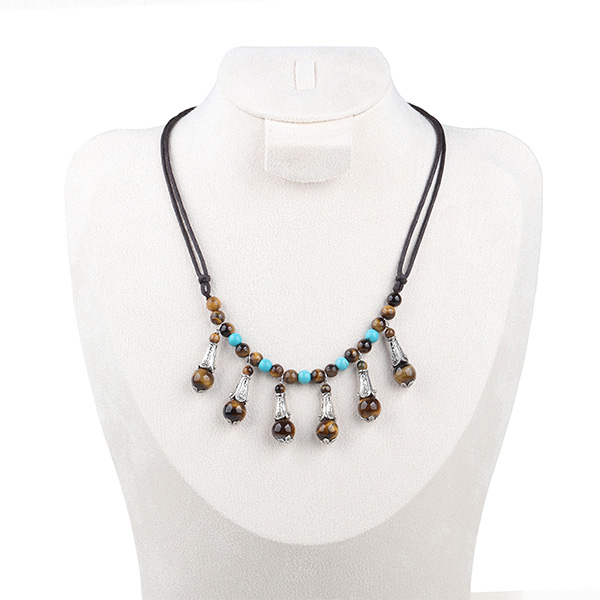Turquoise tiger's eye necklace