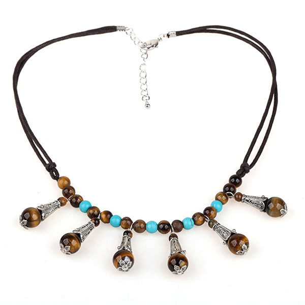 Turquoise tiger's eye necklace