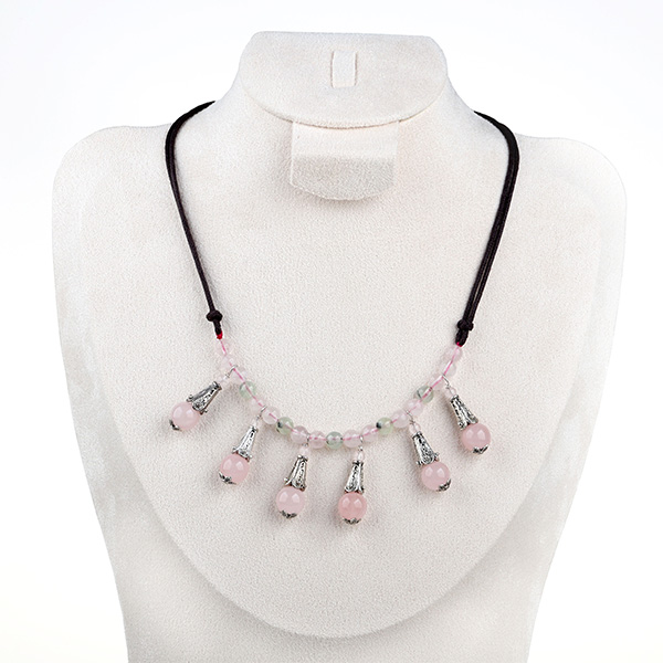 Wholesale Hibiscus prehnite necklace