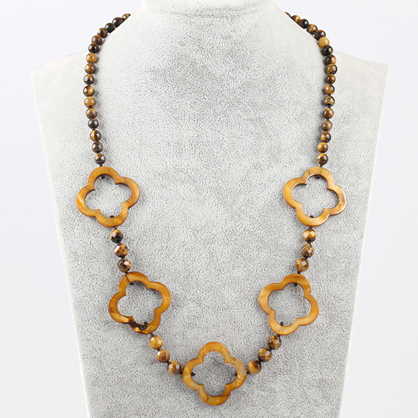 Wholesale Vintage tiger's eye shell necklace