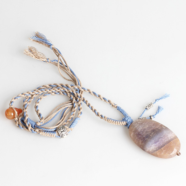 Lucky agate gourd pendant necklace
