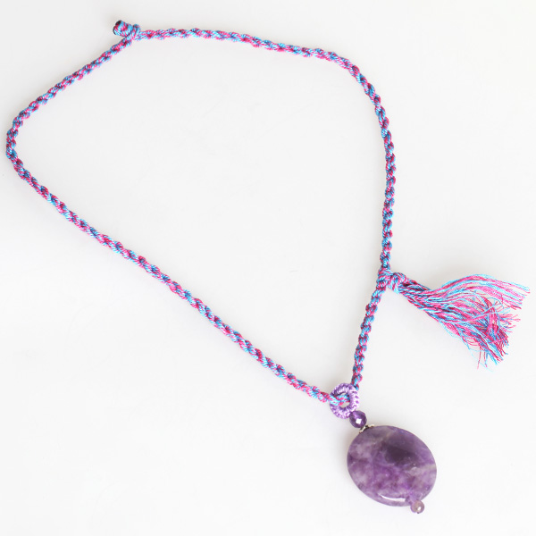 Vintage amethyst pendant necklace