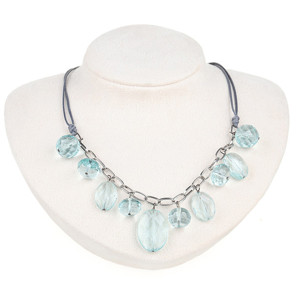 Sea blue crystal necklace