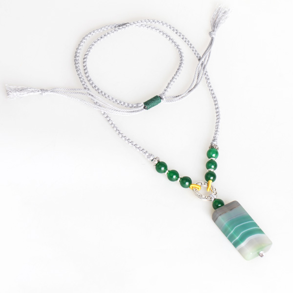 Wholesale Green Agate Nothing Affair Pendant Necklace