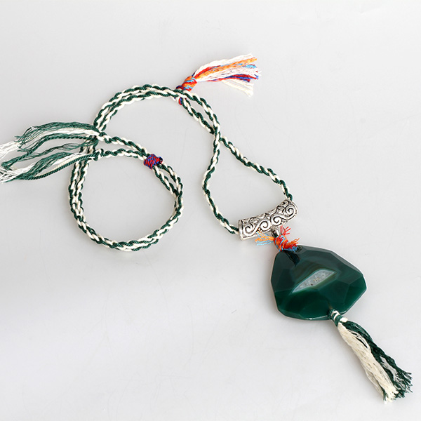 Wholesale Vintage crystal agate pendant necklace