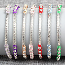 Wholesale 7 PCS Trendy Nickel Free Alloyed Tube Charm Multi Color Thread Hand-Knitted Bracelet (Random Color)