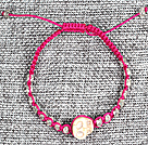 6 PCS Pupular Alloyed Accessory Hot Pink Thread Hand-Knitted Bracelet