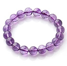 Wholesale 2014 Popular Style A Grade Natural Round 10mm Amethyst Elastic Bracelet