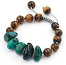 Wholesale Assorted Round Tiger Eye and Phoenix Knotted Adjustable Drawstring Bracelet