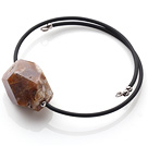 Discount New Arrival Simple Style Irregualr Shape Agate with Elastic Leather Bracelet