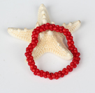 Red Coral 5*8mm Beads Bangle Bracelet
