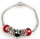 Wholesale Fashion Style Red Colored Glaze Charm Bracelet