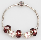 Wholesale Fashion Style Brown Colored Glaze Charm Bracelet