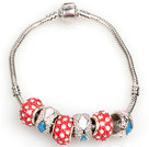 Wholesale Fashion Style Red Colored Glaze Charm Bracelet Jewelry