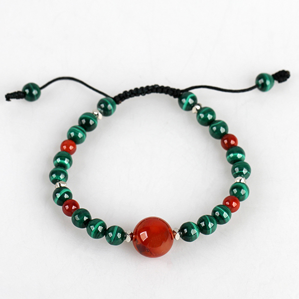 Wholesale Peacock Stone, Southern Red Agate Bracelet
