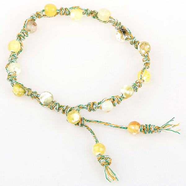 Wholesale Fire agate knot yellow bracelet
