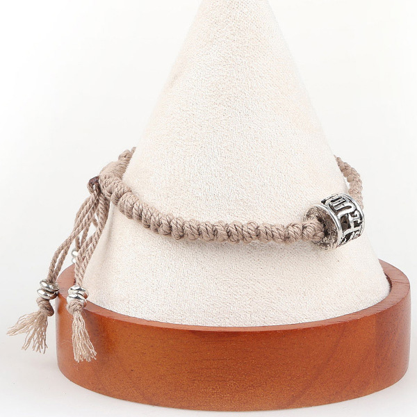 Xizang Buddhist Amulet Light Coffee Color Braided Rope Hand Rope